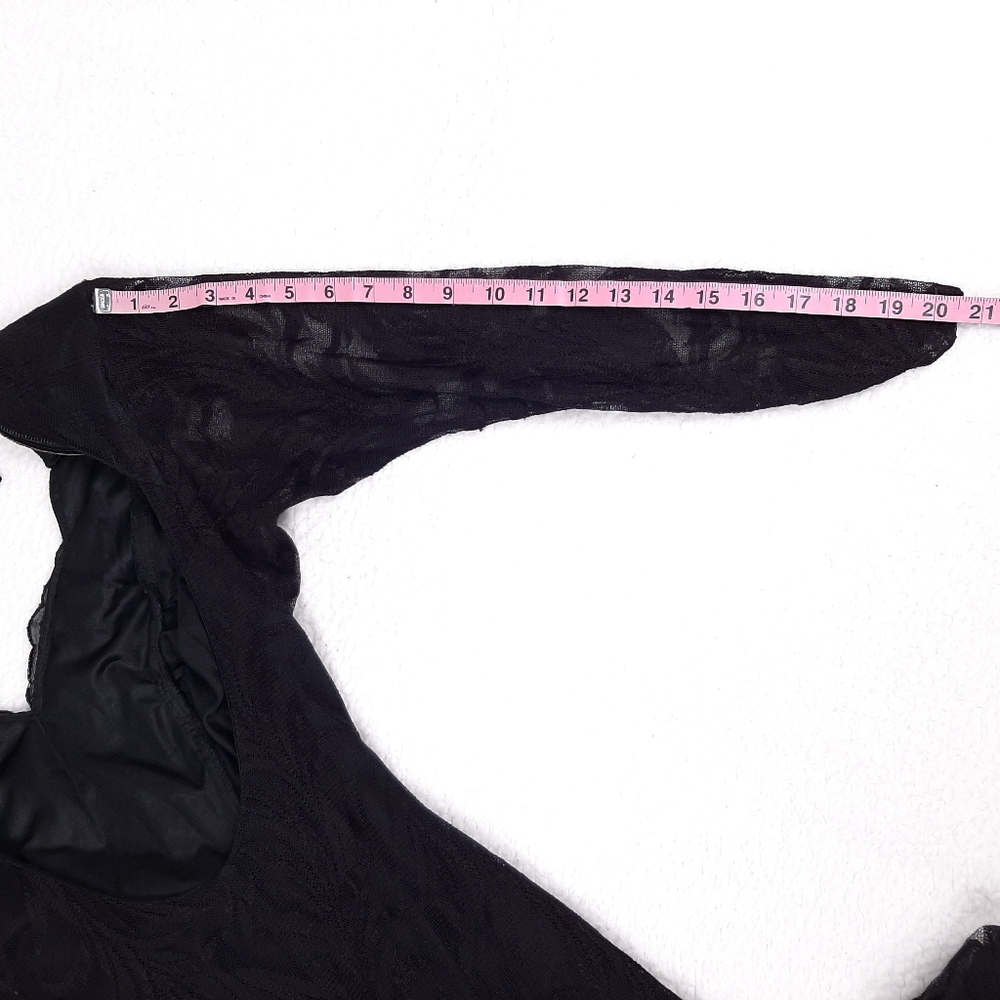 Karen Okada David Howard Climax vintage beaded lace midi dress witchy black - Picture 8 of 12